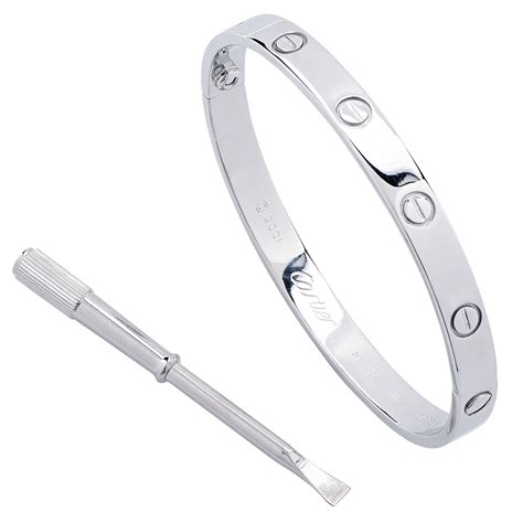 cartier love platinum bracelet